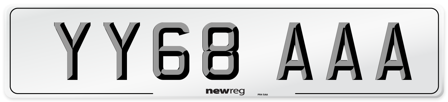 YY68 AAA Number Plate from New Reg